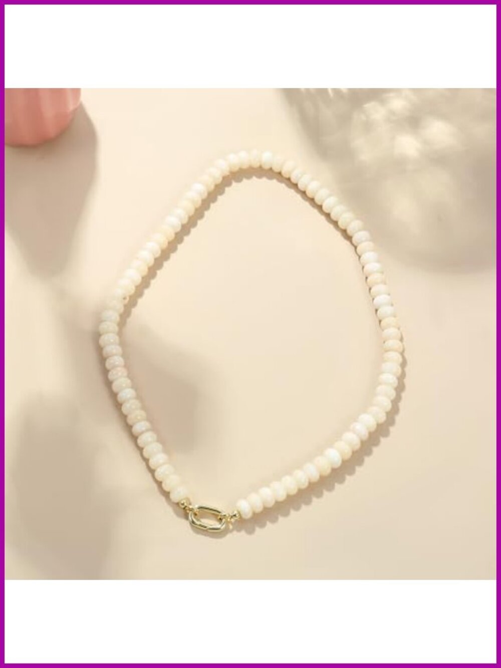Beaded Gemstone Choker Necklace Handmade Natural Stone Boho Layering Jewelry - Picture 6 of 6